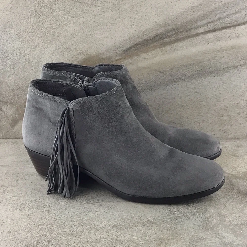 Sam Edelman Paige Suede Booties Size 7 Gray EUC